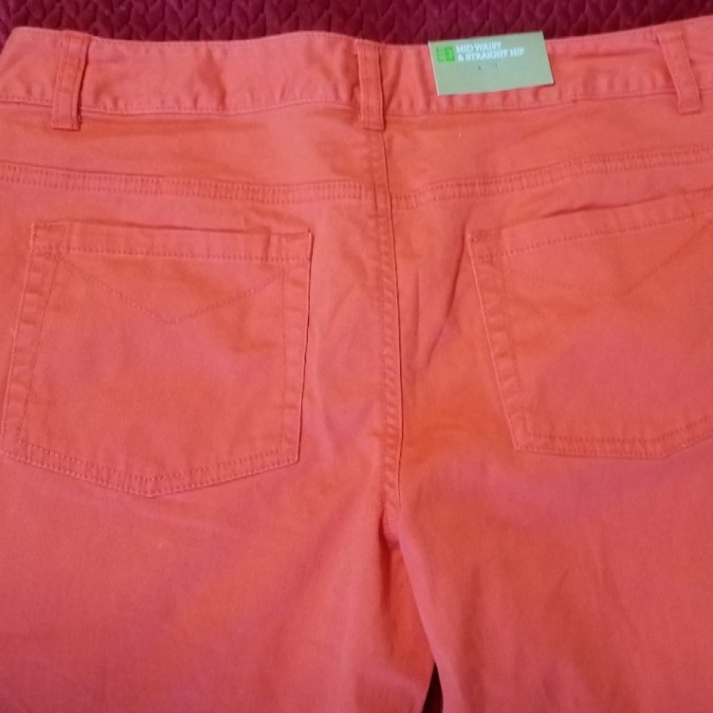 Merona Orange Stretch, FIT 3, Size 6, Capri Pants - Picture 4 of 5